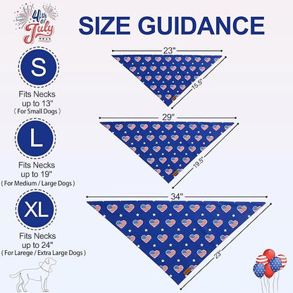 4th of July Dog Bandanas 2 Pack
