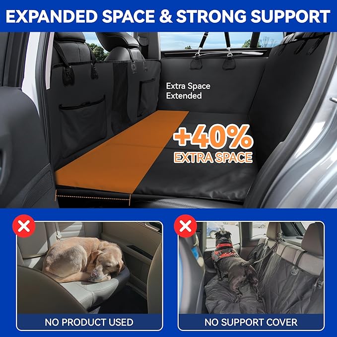 Rengue Back Seat Extender for Dogs for Trucks Full Size SUV 2024 Upgraded F150, RAM1500,