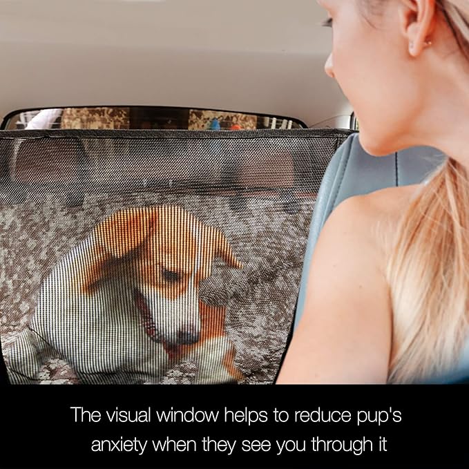 iBuddy Dog Seat Cover for Trucks with Mesh Window 100% Waterproof Pet Seat Cover Durable Dog Truck Hammock Machine Washable X-Large Seat Covers Against Dirt and Dog Fur for Car and Large SUV