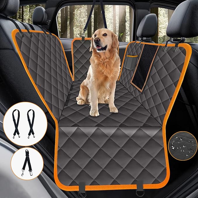 Dog Car Seat Cover for Pets 100% Waterproof, 600D Heavy 1)