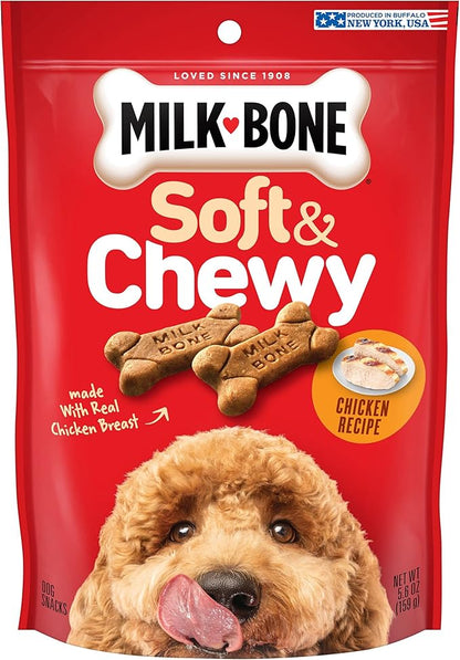 Milk-Bone Soft & Chewy Dog Treats, Chicken Recipe, 5.6 Ounce (Pack of 10) Made with Real Chicken Breast