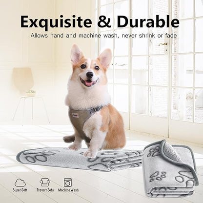 UTTPLL Stuffed-Premium-Dog-Blankets-Flannel Pet Printed Throw Soft Fluffy Fleece