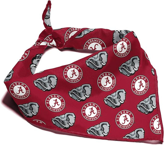 NCAA Officially Licensed Bandana for Dogs and Cats | Fits Pets Great Gift Idea | Easy-to-Tie (Small, Alabama Crimson Tide)