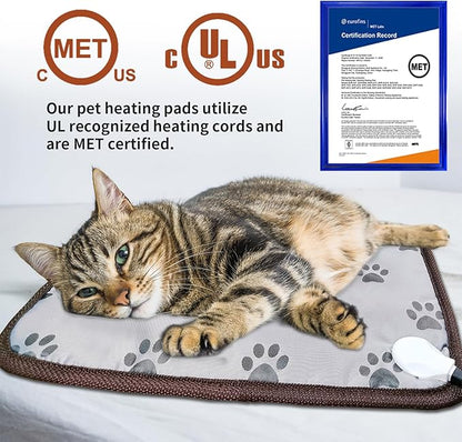 Pet Heating Pad 22x18 in Cat Heating Pads for Cats Waterproof Smart Thermostat Switch