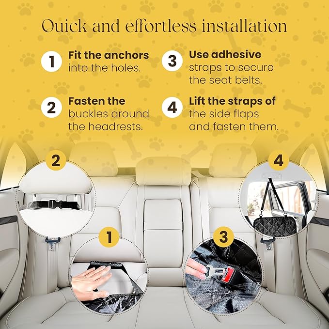 Dog Car Seat Cover for Back Seat