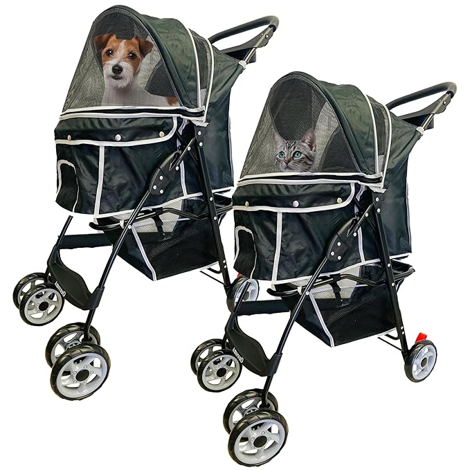 AmorosO 4 Wheels Pet Convenient Stroller
