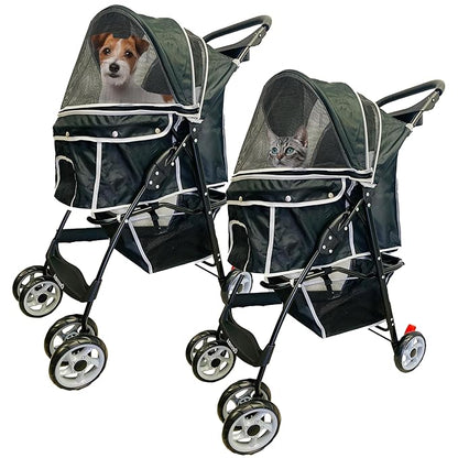 AmorosO 4 Wheels Pet Convenient Stroller