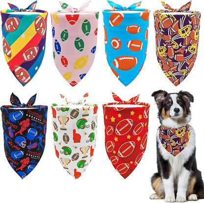 Sports Dog Bandanas for Large Dogs Breed 33 7PCS