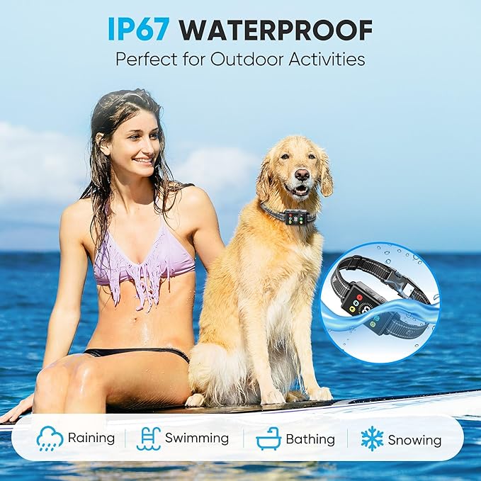 MODUS Dog Bark Collar 8 Adjustable IP67 Waterproof