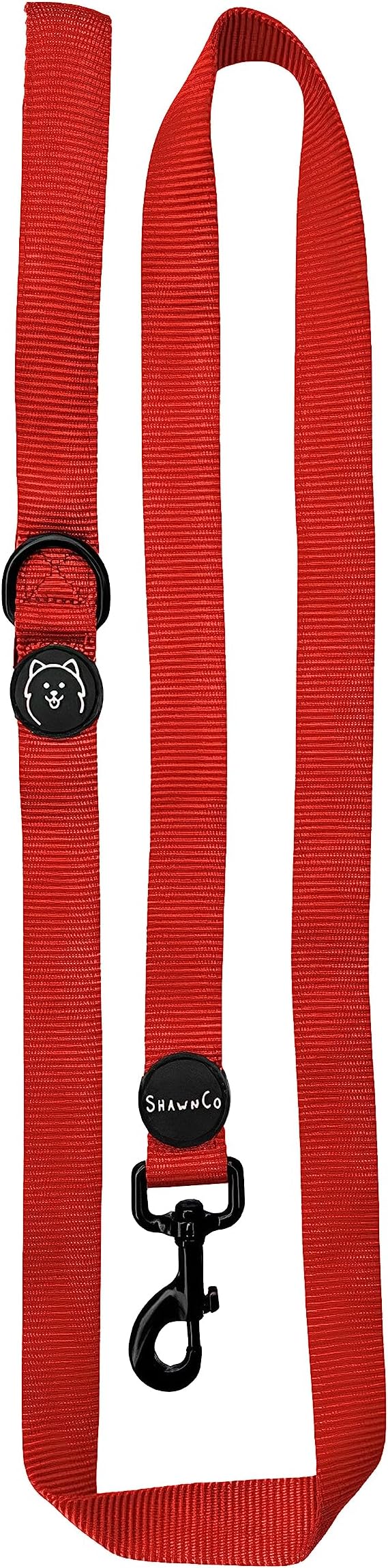 ShawnCo Dream Walk Dog Leash- Premium, Nylon Pet Leash with Soft Neoprene Handle for Small, Medium and Large Dogs (Mustang Red, Small)