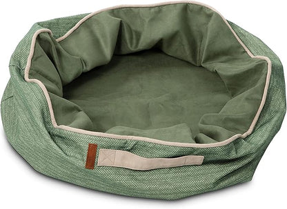 Ollie Green Small Round Cloud Dog Bed Cover