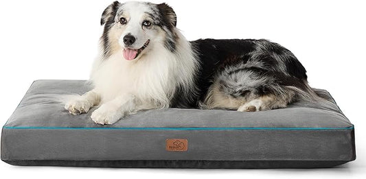 Bedsure Waterproof Dog Beds for Extra Large Dogs 4 inch 100lbs XL-Crate