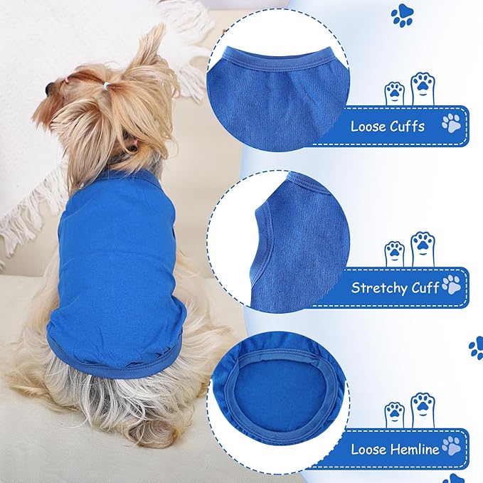 Dog Shirt Vest Clothes for Small Dogs Boy Girl Summer Solid Stretchy Puppy T-Shirts Soft Cool Breathable Lightweight Dog Sweatshirt Pet Cat Outfit