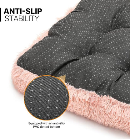 MoNiBloom 40.5"x32.5"x5.5" Dog Beds for Large Size Dogs Machine-Washable Long Plush Pet Beds Warming Cozy Soft Bed for Dogs and Cat