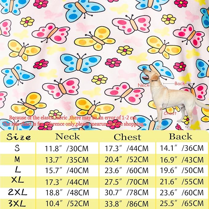 2 Pack Rainbow Unicorn with Colorful Butterfly Cute Prints Dog Vest T-Shirt for Small Dog (S,UnicornButterfly)