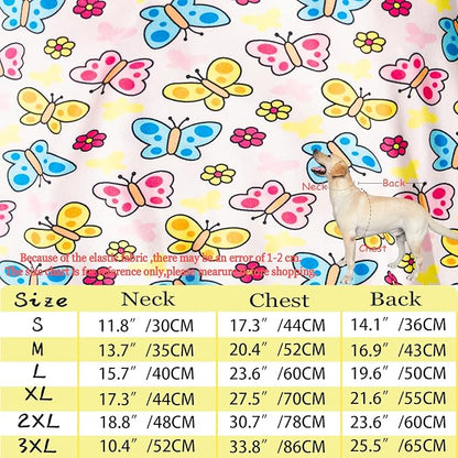 2 Pack Rainbow Unicorn with Colorful Butterfly Cute Prints Dog Vest T-Shirt for Small Dog (S,UnicornButterfly)