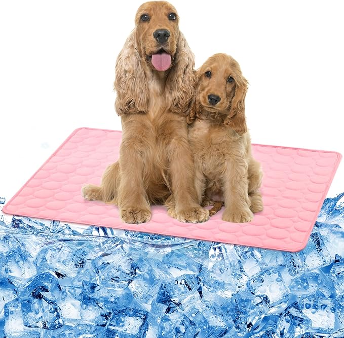 SHEJIZE Dog Cooling Mat 28x40inch/70x100cm, Fabric,