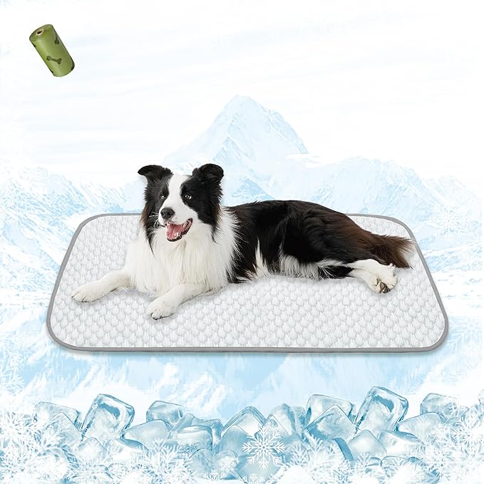 MICROCOSMOS Pet Cooling Mat & Sleeping Pad- Breathable Bubble Surface