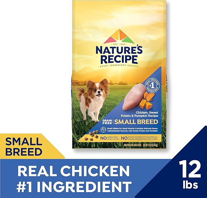 Nature′s Recipe Small Bites Chicken, Barley & Brown Rice Recipe Dry Dog Food, 12 lb. Bag