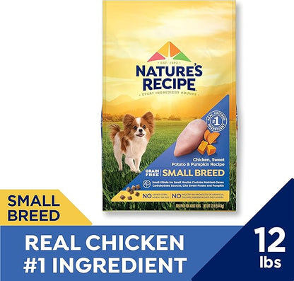 Nature′s Recipe Small Bites Chicken, Barley & Brown Rice Recipe Dry Dog Food, 12 lb. Bag