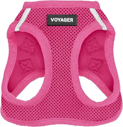 Voyager Step-in Air Dog Harness - All Weather Mesh Step in Vest Harness for Small and Medium Dogs and Cats by Best Pet Supplies - Harness (Fuchsia), L (Chest: 18-20.5")