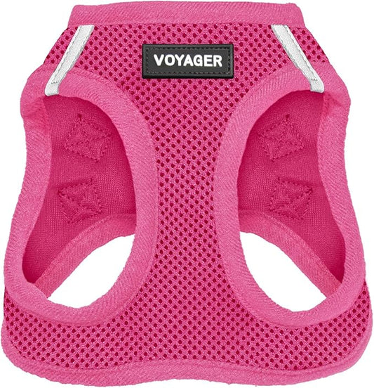 Voyager Step-in Air Dog Harness - All Weather Mesh Step in Vest Harness for Small and Medium Dogs and Cats by Best Pet Supplies - Harness (Fuchsia), S (Chest: 14.5-16")