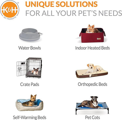 K&H Pet Products Self-Warming Pet Cot Cover Replacement (Cot Sold Separately) - Chocolate/Fleece, Large 30 X 42 Inches