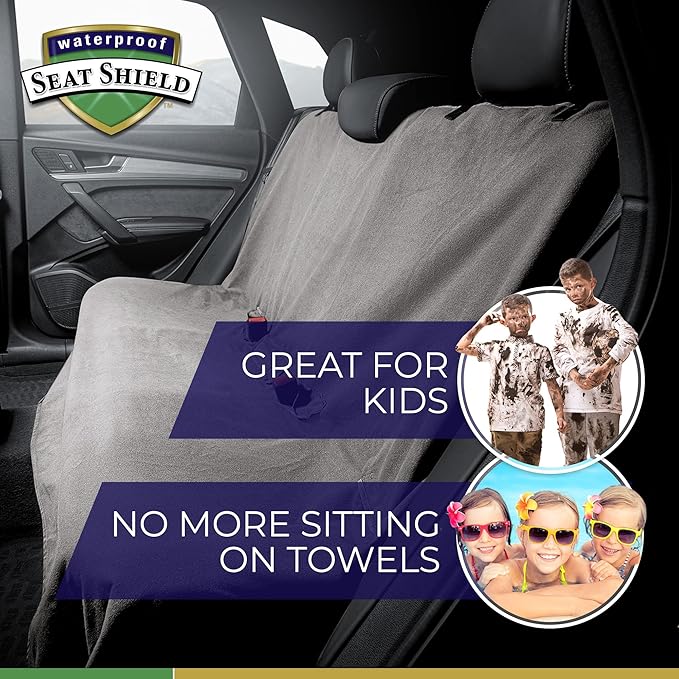 Washable Backseat Cover- Universal Heavy Duty Non-Slip Back Seat Protector for Kids