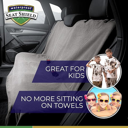 Washable Backseat Cover- Universal Heavy Duty Non-Slip Back Seat Protector for Kids