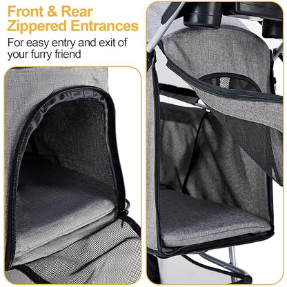 Pet Stroller 3 Wheel,