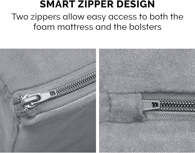 Furhaven Orthopedic Dog Bed for Large Dogs w/ Removable Bolsters & Washable Cover 125 lbs