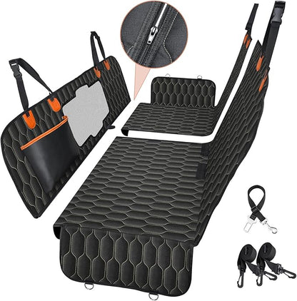 5-in-1 Dog Car Seat Cover for Back Seat 100% Waterproof Belt-53 * 58