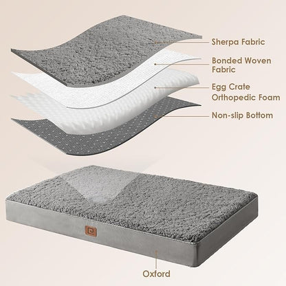 EHEYCIGA Orthopedic XL Dog Beds for Extra Large Dogs with Removable Washable Cover for Crate 41x27