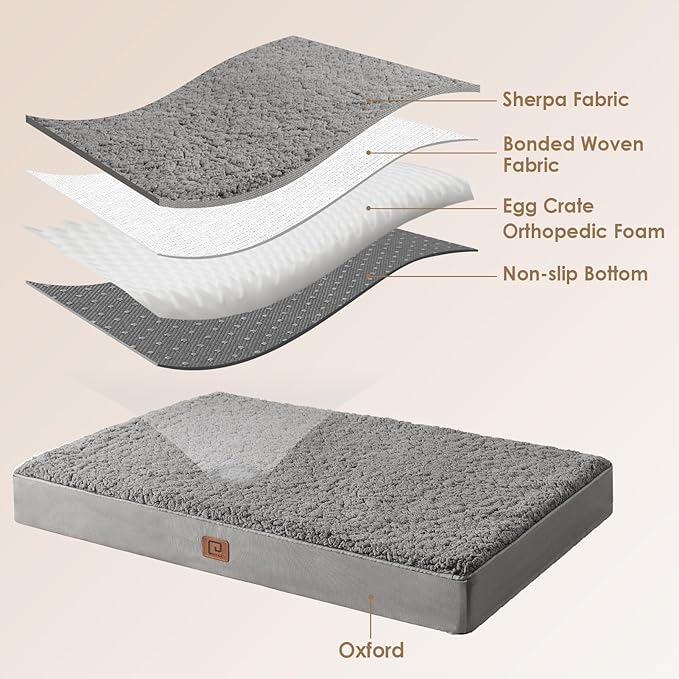 EHEYCIGA Orthopedic XL Dog Beds for Extra Large Dogs with Removable Washable Cover 44x32