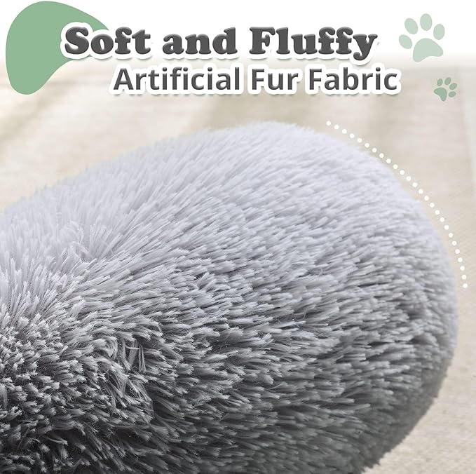 JOLLYVOGUE XX-Large Calming Donut Dog Bed (36")