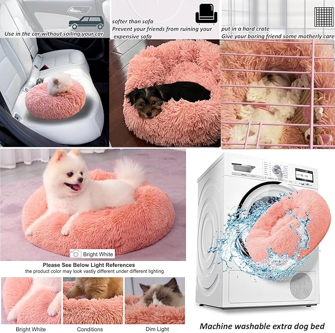 Pink Puppy Bed 15 Inch Washable 5 lbs