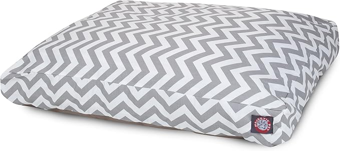 Gray Chevron Medium Rectangle Indoor Outdoor Pet Dog