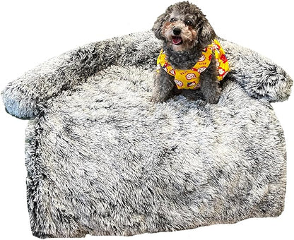 Calming Dogs/Cats Bed Fluffy Plush Dogs/Cats Mat for Furniture Protector with Waterproof Lining