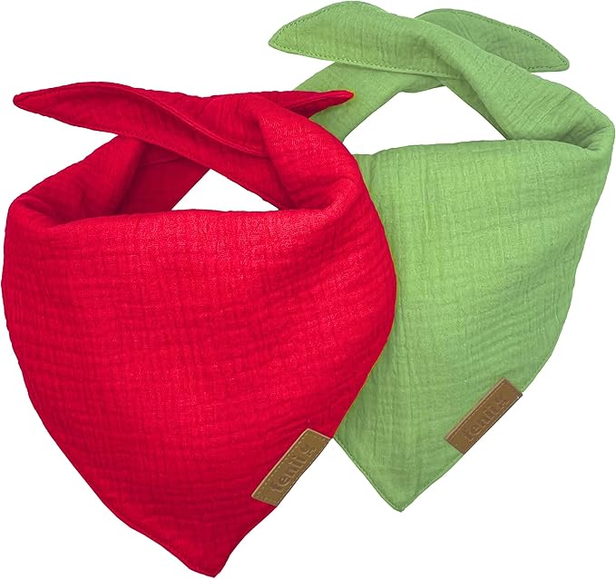 Premium Cotton Dog Bandanas 2 Pack