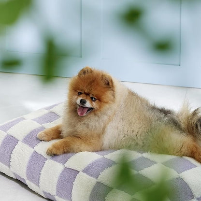 Lesure Small Dog Beds-Thick Shredded Chopped Foam Pet Bed Bottom(24'x16', Purple)