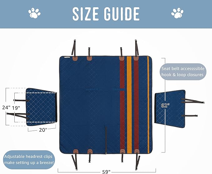 Dog Seat Cover for Cars Trucks SUVs