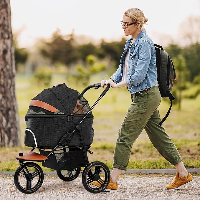 Dog Stroller for Medium Small Dogs 3in1 Pet 3 Wheels