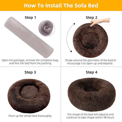 Nisrada Dog Bed for Small Medium Large Dogs 24 inch