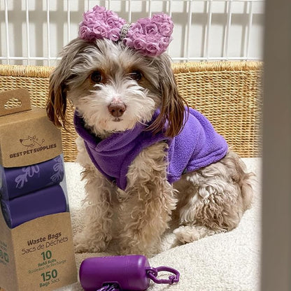 Best Pet Supplies Dog Poop Bags (150 Bags) for Waste Refuse Cleanup