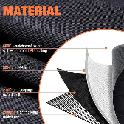 IVY&LANE Dog Car Seat Cover for Dogs 100% Waterproof 600D Scratchproof Sedans(Black,54"×58")