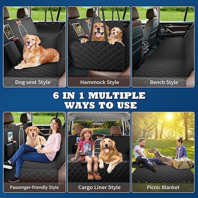 Dog Cars Seat Cover for Pets 100% Waterproof