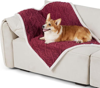 Bedsure Waterproof Dog Blankets for Medium Dogs 30"x40", Burgundy