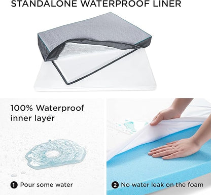 Bedsure Orthopedic Dog Bed for Large Dogs 2-Layer Thick (36x27x3.5 Inches),