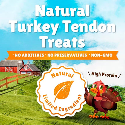 Gootoe Turkey Tendon Dog Treats – 100% USA-Sourced, Natural Snack, Premium Training Chews, Hypoallergenic, Reseal Value Bags, Size for Small Dogs, Ring (S) Jumbo Pack, 1 lb (Pack of 1)