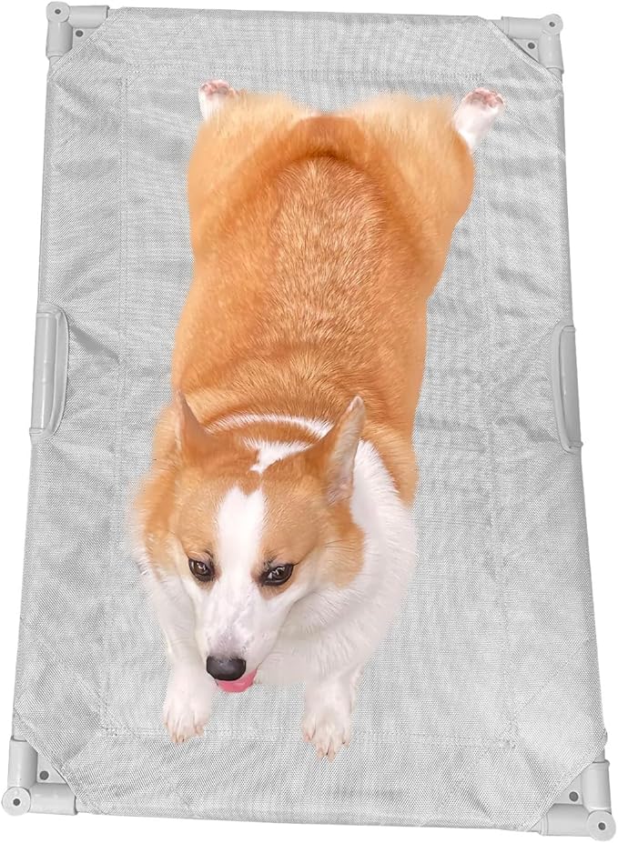Love&go Elevated Dog Bed with Metal Frame (Medium-29.9x19.5x5.5 inch,